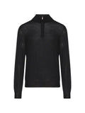 Gran Sasso fine-knit sweater with a short zip