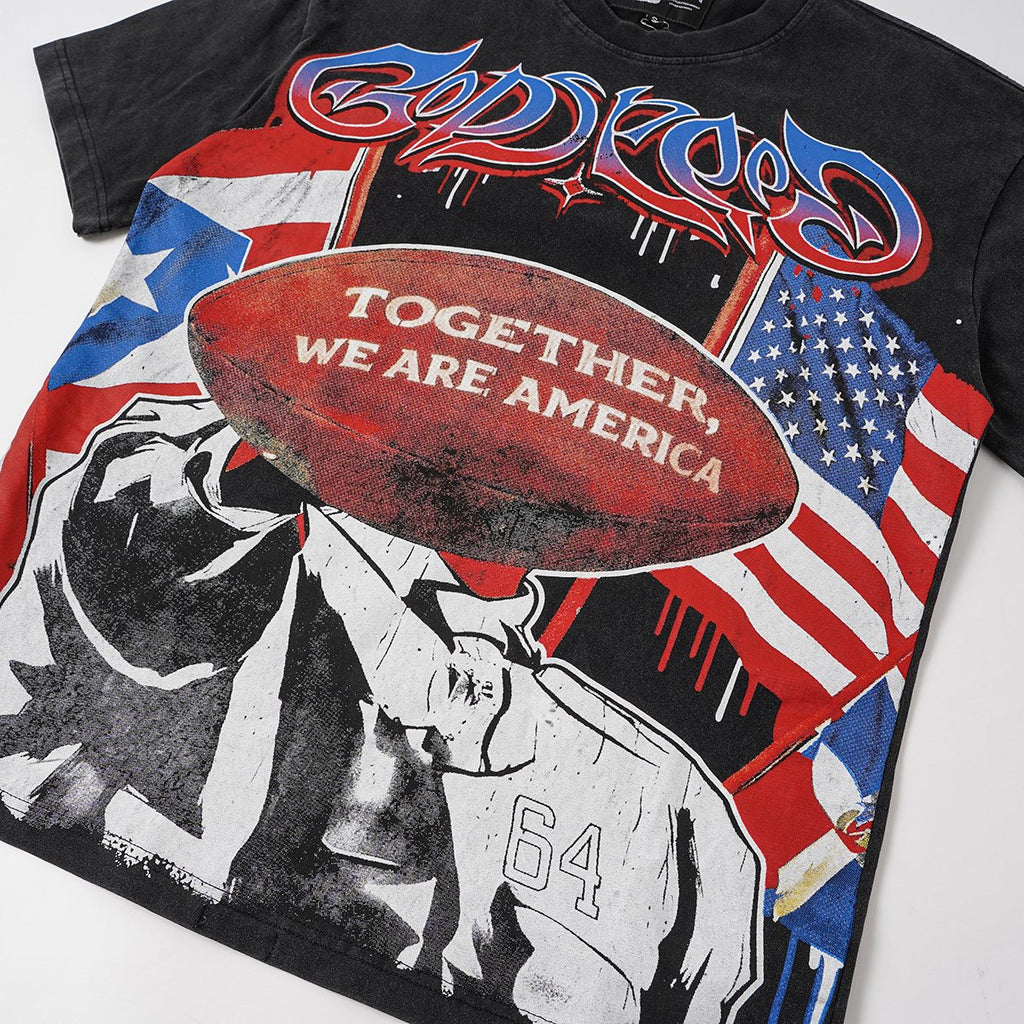 Godspeed Together We Are America Football Graphic T-Shirt